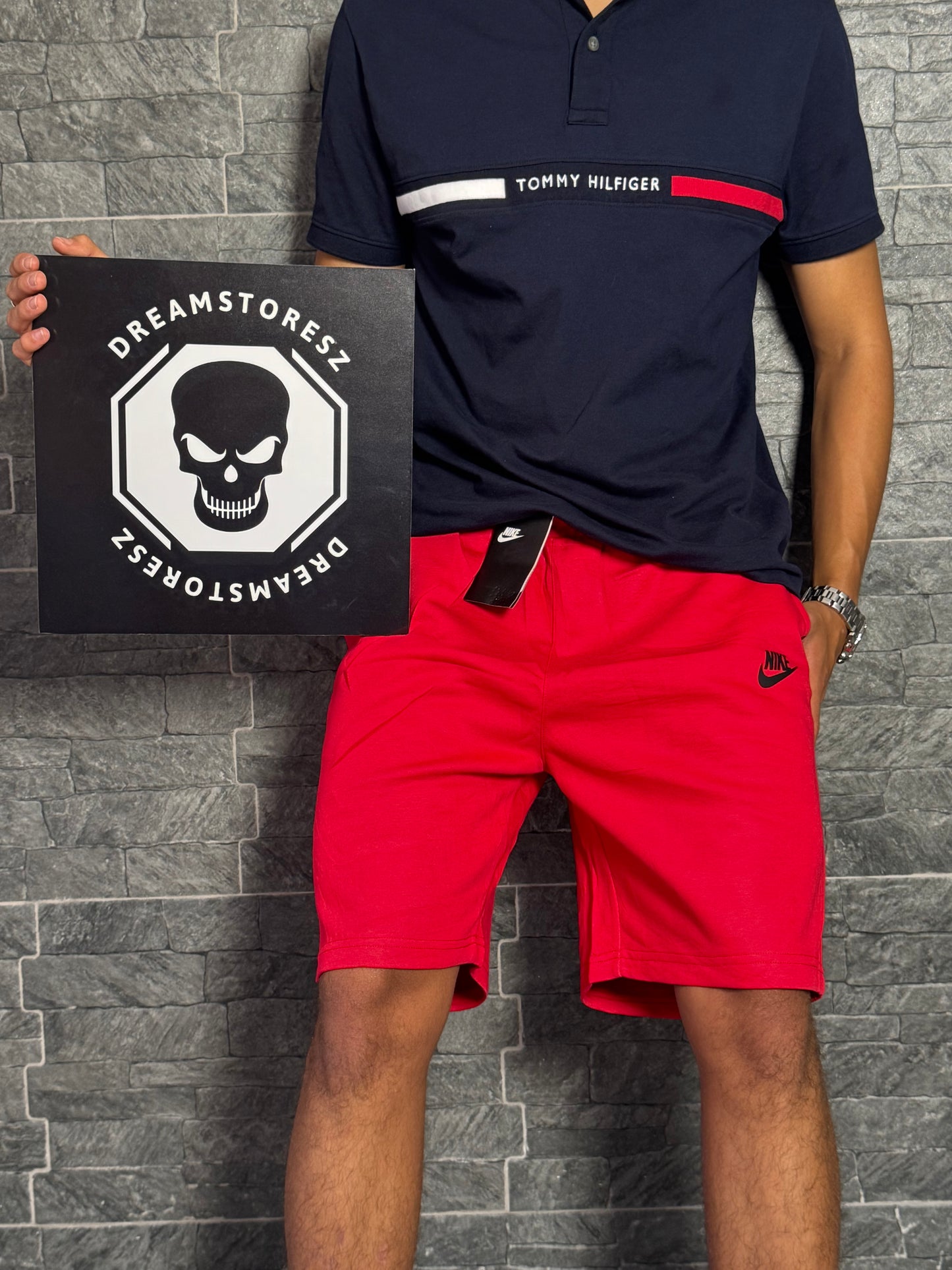 SHORT NIKE TECH RED
