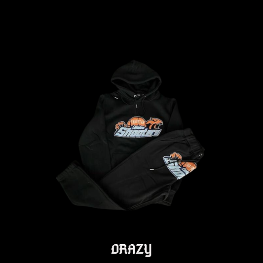 LONG OUTFIT TRAPSTAR # 2 BLACK AND ORANGE